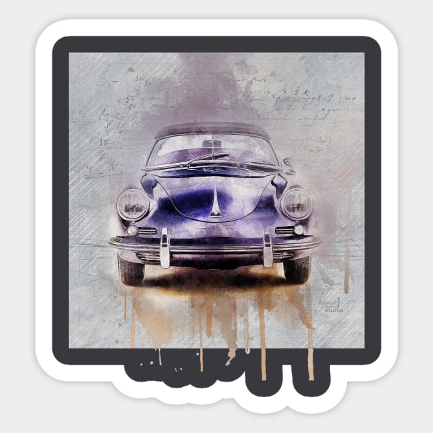 porsche 356 Sticker by AaaahEeeekStudio